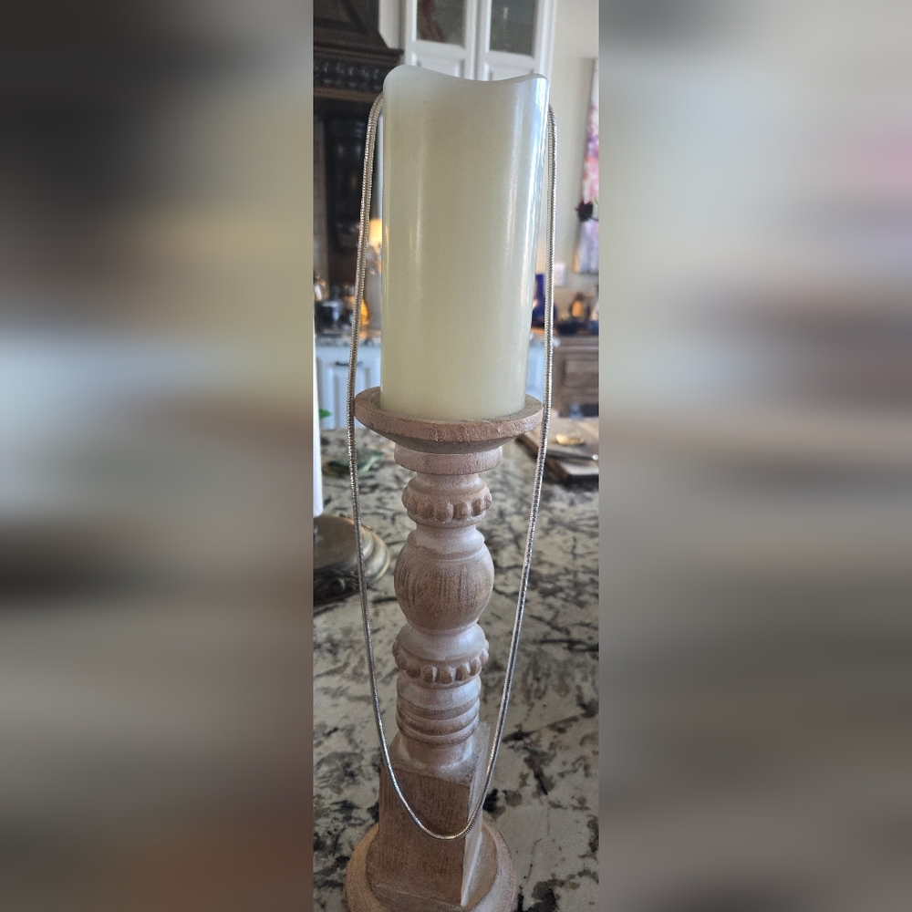 Italian 950 pure silver 36 inch necklace, 3mm wide, 45 grams